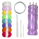Zestaw krosien szpulowych Easy Weaver Knitter Mini Knitting Fioletowy 8 kolorów Marka bez marki