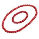 Деревянные БУСЫ + красный народный БРАСЛЕТ