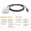 АВТОМОБІЛЬНИЙ З'ЄДНАННЯ OBD2 CAN 2.0 OPENPORT USB 2.0 DO STROJENIA CHIPOW ECU  (18459516151) фото min 10