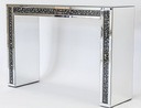 Nowoczesna szklana lustrzana konsola kryształki Głębokość mebla 35.5 cm