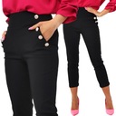 БРЮКИ ЖЕНСКИЕ, СИГАРИЛЛЕТЫ, МОДНЫЕ, 46, 3XL, ЧЕРНЫЕ.