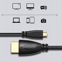 ПРОЧНЫЙ ГИБКИЙ КАБЕЛЬ КАБЕЛЬ MICRO HDMI — HDMI 1.4b FULL HD