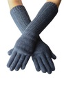 Zimné rukavice dlhé vlnené modré Značka JN Plus Paris