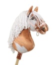 Hobby Horse Великий кінь на палиці Преміум - рябий Тобіано з білою гривою А3