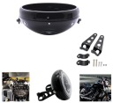 ВКЛАДКА LED (СВІТЛОДІОД) 7 ДЮЙМИ DO ФАР HARLEY І Т.Д. - ЧОРНИЙ ХРОМ  (12978406124) фото min 8