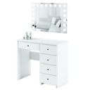 ТРУБНОЙ СТОЛИК V КОСМЕТИЧЕСКИЙ, БЕЛЫЙ, ЗЕРКАЛО VISAGE со светодиодной подсветкой