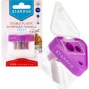 ДВОЙНАЯ ТОЧИЛКА STARPAK С ФИОЛЕТОВЫМ КОНТЕЙНЕРОМ