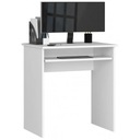 Простой небольшой белый письменный стол, 68 см, отдельно стоящий.