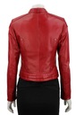 Dámska kožená bunda červená DORJAN EWA467 XS Odtieň šarlátový