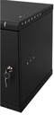 Подвесной шкаф для серверной стойки 19 дюймов, 6U, 450 мм со стеклянной дверью, черная коробка