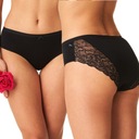 2-Pak Czarne FIGI BAMBUSOWE Z KORONKĄ KEY 1002 L