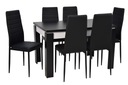 СОВРЕМЕННЫЙ комплект стол и 6 стульев для гостиной, черный