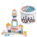 Набор кубиков в ведре 60 шт. PolarB WOOD