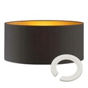 Цилиндрический абажур современный черное золото стильный модный E27 E14