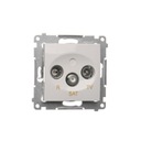 Антенная розетка Контакт - Саймон белый