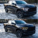 РЕШІТКИ ФАРИ L+R КОМПЛЕКТ VLAND ПОВНИЙ BI LED (СВІТЛОДІОД) ТЮНІНГ DODGE RAM V 5 1500 19-24  (18355366221) фото min 12