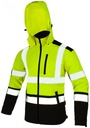 ВОДОНЕПРОНИЦАЕМАЯ светоотражающая рабочая куртка SOFTSHELL, предупреждающий желтый, 3XL