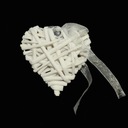Biele srdce prútený prívesok 8 cm na svadbu svadobná ozdoba komunitná Kód výrobcu XY8018