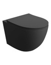VELDMAN ЧЕРНЫЙ УНИТАЗ БЕЗ ОПРАВЫ VERA ЧЕРНОЕ ТОНКОЕ СИДЕНЬЕ