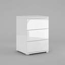 Прикроватная тумбочка, столик N3, белый глянец, открывается нажатием