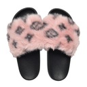 ШЛЕПАНКИ ЖЕНСКИЕ МЕХОВЫЕ, РОЗОВЫЕ, a la LOUIS