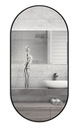 ОВАЛЬНОЕ ЗЕРКАЛО 80x40 УЗКАЯ АЛЮМИНИЕВАЯ РАМКА-ЛОФТ