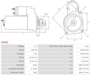 НОВЫЙ СТАРТЕР S4020 FIAT\/CITROEN\/LANCIA 63103002 изображение 5