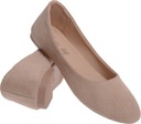 БЕЖЕВЫЕ ЗАМШЕВЫЕ БАЛЕТКИ ЖЕНСКИЕ, МЯГКИЕ, бежевые 42