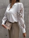 Elegantná dámska blúzka košeľa ozdobné rukávy Pohlavie Výrobok pre ženy