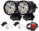 HALOGEN REFLEKTOR 6 LED XML2 CREE 2 KS + VYPÍNAČ
