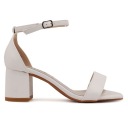 БЕЛЫЕ ЖЕНСКИЕ САНДАЛИИ НА Каблуке, ЭКО-КОЖА, ВЫСОКИЕ САНДАЛИИ ИЗ ЗАМШИ