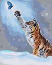 Картина Картинка по номерам Тигр игры 40х50 ИДЕЯ НА РАМКЕ подарок