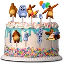 ТОПЕРЫ ДЛЯ ТОРТА «ГРИЗЗИ И ЛЕМИНГИ», КЕКСЫ «ХАРАКТЕР», 10 шт.