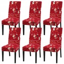 ЭЛАСТИЧНЫЙ ПОКРЫТИЕ НА СТУЛ РОЖДЕСТВЕНСКИЕ УКРАШЕНИЯ 6 шт.