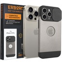 Чехол ERBORD CAM SLIDE ARMOR для iPhone 15 Pro, для MagSafe, Серый Титан