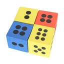 4Pcs Foam Dice, 6 Sided Dice, Fun Dot Dice Learning Resource Colorful Dice