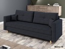Kanapa ELSA rozkładana sofa skandynawska szara Powierzchnia spania - długość (cm) 191-200 cm