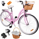 ЖЕНСКИЙ ГОРОДСКОЙ ВЕЛОСИПЕД 28 ДЮЙМОВ ЖЕНСКАЯ КОРЗИНА ЛЕГКАЯ РАМА КОЛЕСА 18 ДЮЙМОВ БАГАЖНИК 28 ДЮЙМОВ