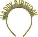 OPASKA NA GŁOWĘ ZŁOTA HAPPY BIRTHDAY NA URODZINY