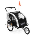 СКЛАДНОЙ ВЕЛОСИПЕДНЫЙ ПРИЦЕП 3в1 LED 01 ДЕТСКИЙ, БЕЛЫЙ