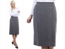 D367 ЮБКА-КАРАНДАШ ГЛАДКАЯ, СЕРАЯ, размер 48