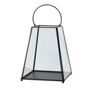 Фонарь-фонарь для приусадебного сада, металл, стекло, Altom Design, 26,5 см, черный