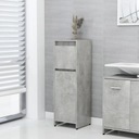 vidaXL Kúpeľňová skrinka, sivá betónová, 30x30x95 cm, drevotrieska Stav balenia originálne