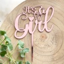 Its a Girl It’s a Girl Baby Shower ТОППЕР Розовое зеркало из плексигласа 12см
