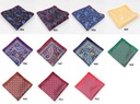 POCKET SQUARE, носовой платок серого цвета в синюю клетку