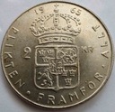 2143 - Szwecja 2 korony, 1965 ag Materiał srebro