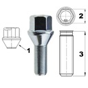 TORNILLOS M12X1,25 KOL CITROEN C2 C3 C4 C5 PEUGEOT 206 207 306 307 308 407 508 