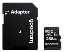 GOODRAM 256GB CL10 UHS I microSD karta + adaptér Maximálna rýchlosť zápisu 10 MB/s