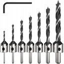 СВЕРЛА СВЕРЛА ДЛЯ ДЕРЕВА НАБОР СВЕРЛ С ЗЕНКЕРАМИ 7 шт., РЕГУЛИРУЕМЫЕ