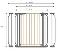 BARIERKA BRAMKA OCHRONNA ZABEZPIECZAJĄCA LIONELO TRUUS DRZWI SCHODY do105cm Kolor odcienie brązu i beżu